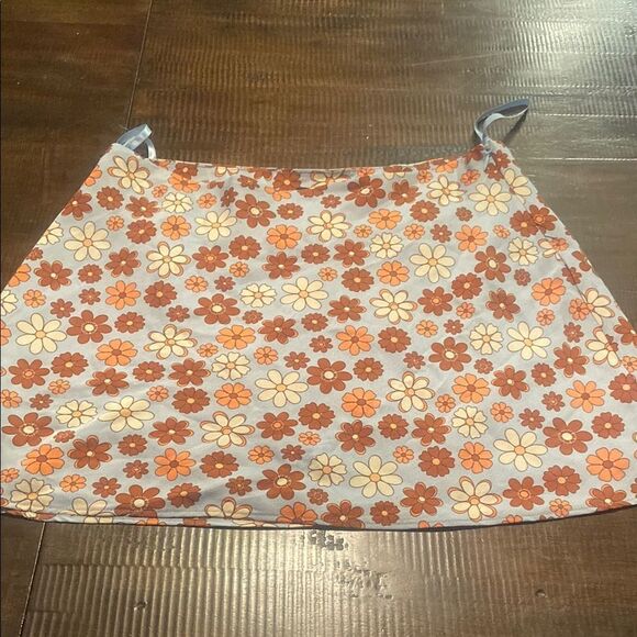 Cotton Candy LA Floral Patterned Skirt in Orange and Cream Size M - Picture 1 of 5